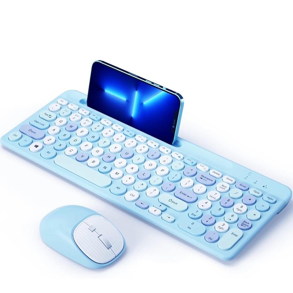 Wireless Pastel Keyboard and Mouse Set - Picture 2 of 14